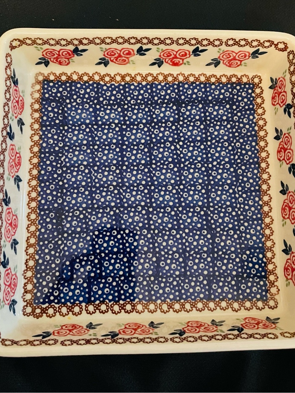 Polish Pottery 8”x8” baking dish.